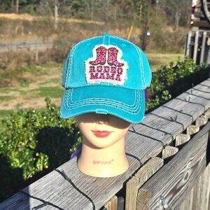 Ladies Turquoise Rodeo Mama BLING Hat NEW No Tags